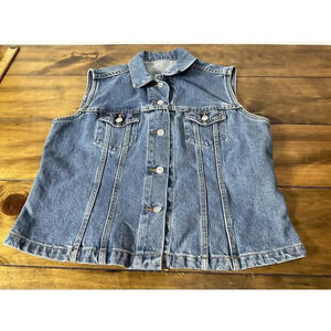 Levis Sleeveless Trucker/Vest Red Tab Denim Jean - Made in USA - Medium